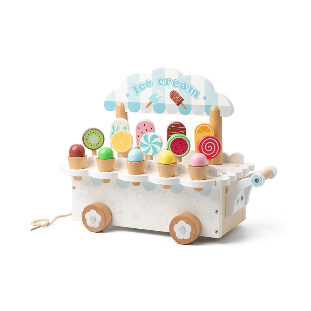 CARRITO DE HELADOS DE MADERA