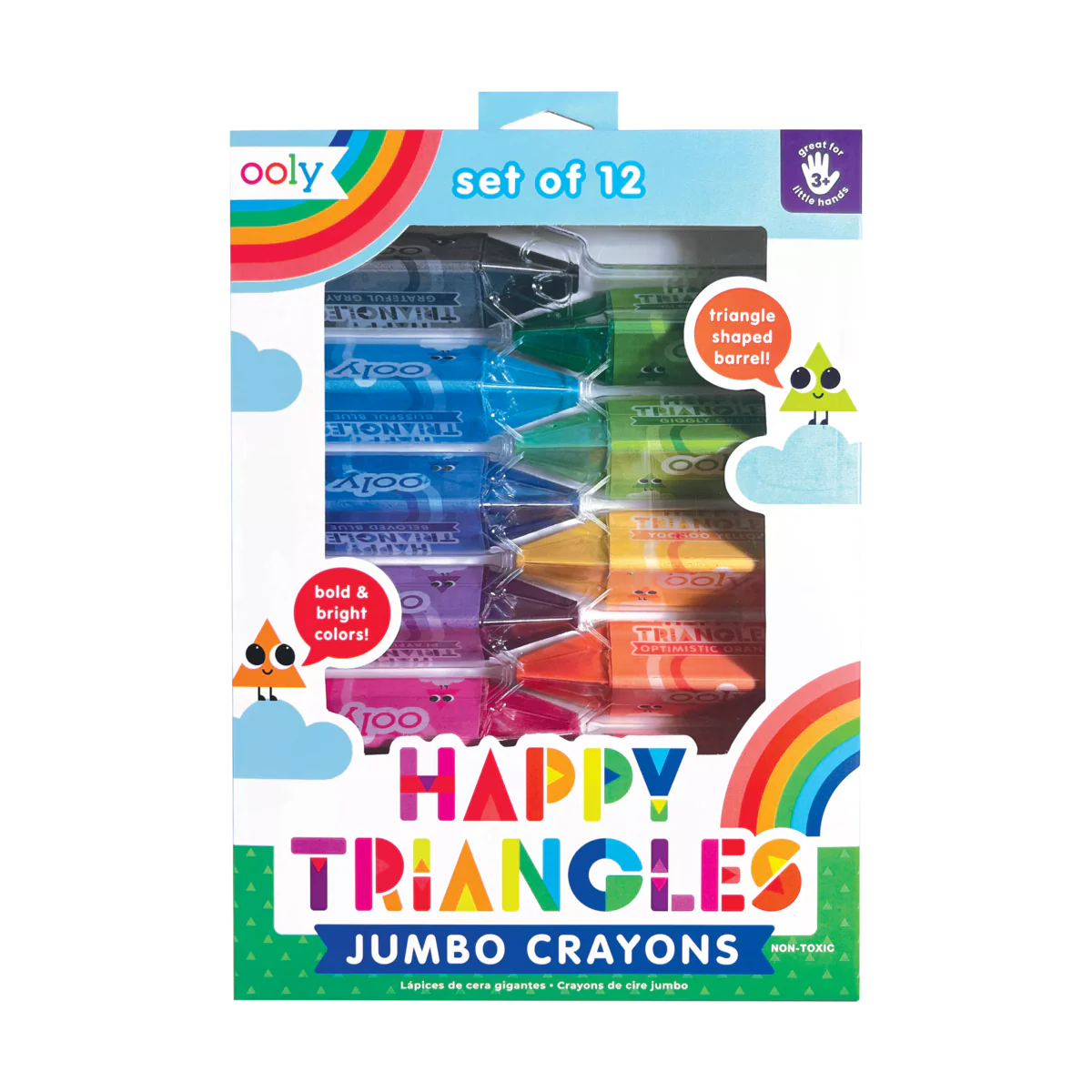 OOLY CRAYONES HAPPY TRIANGLES