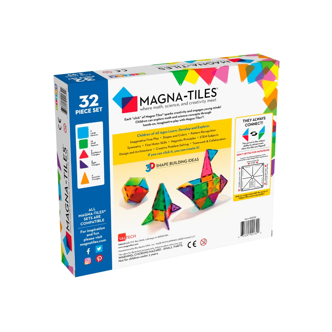 MEGADIDACTICA MAGNATILES CLEAR COLORS