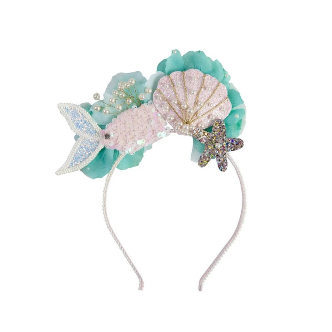 DIADEMA VERDE Y ROSA