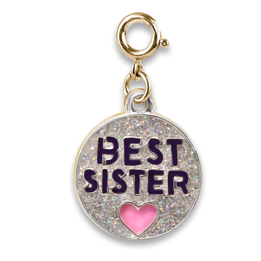 CHARM BEST SISTER CON CORAZÓN ROSA