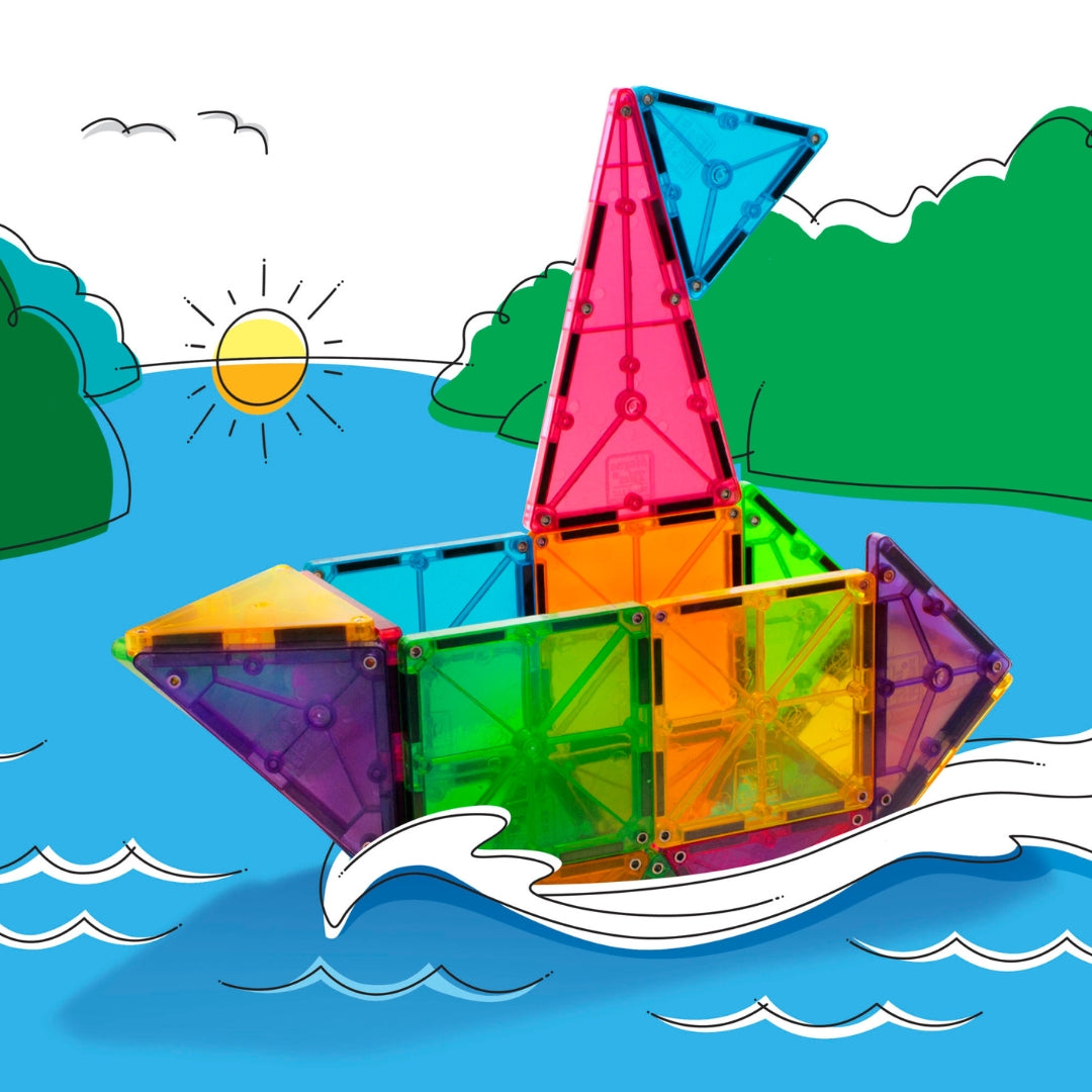 MEGADIDACTICA MAGNATILES CLEAR COLORS