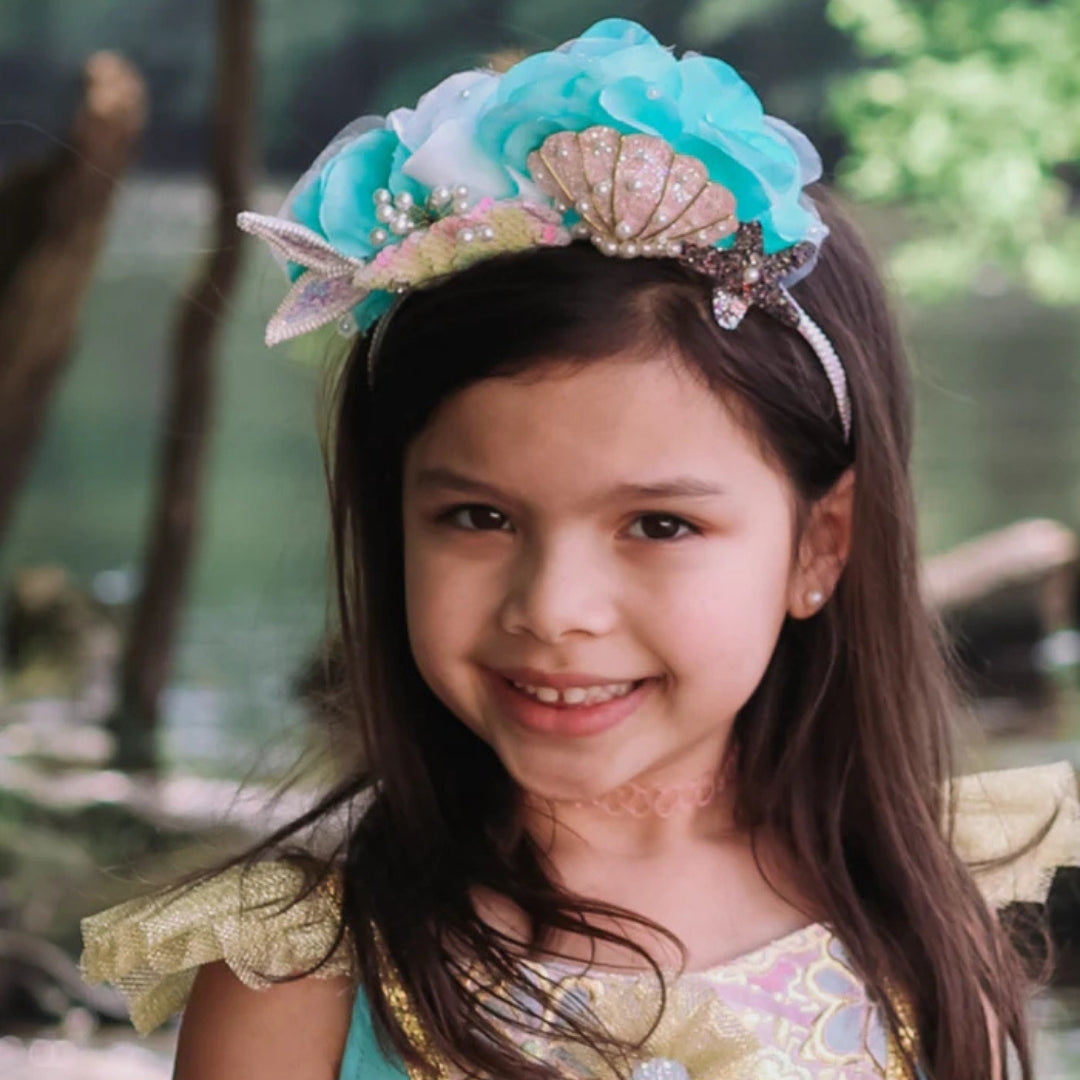 DIADEMA VERDE Y ROSA