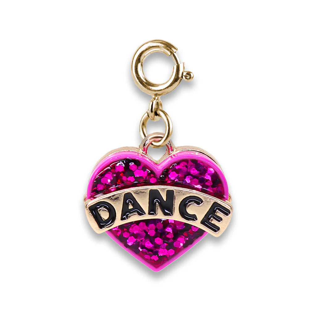 CHARM DE CORAZÓN DE BAILE PURPURA