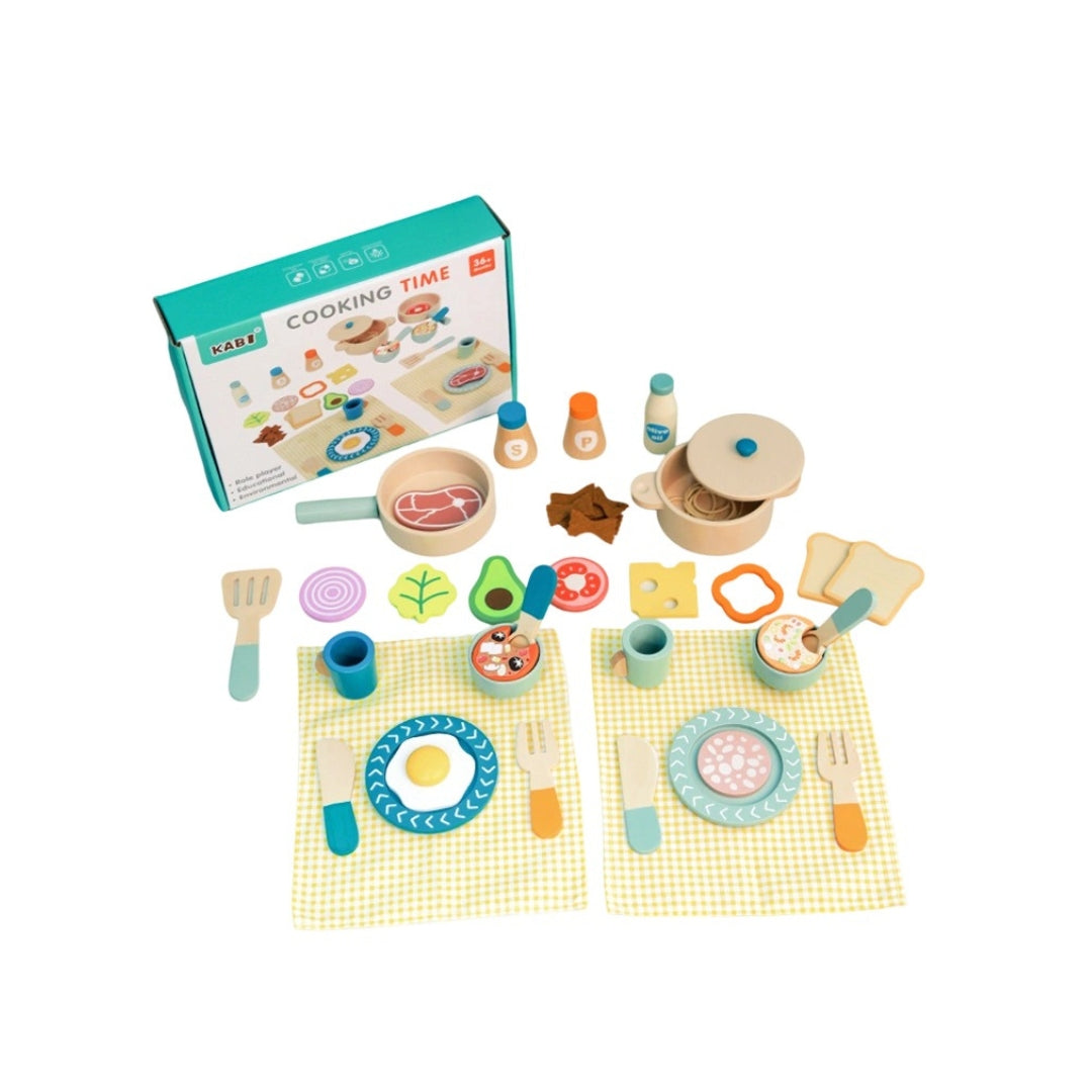 JUEGO DE TIEMPO DE COCINA DE MADERA