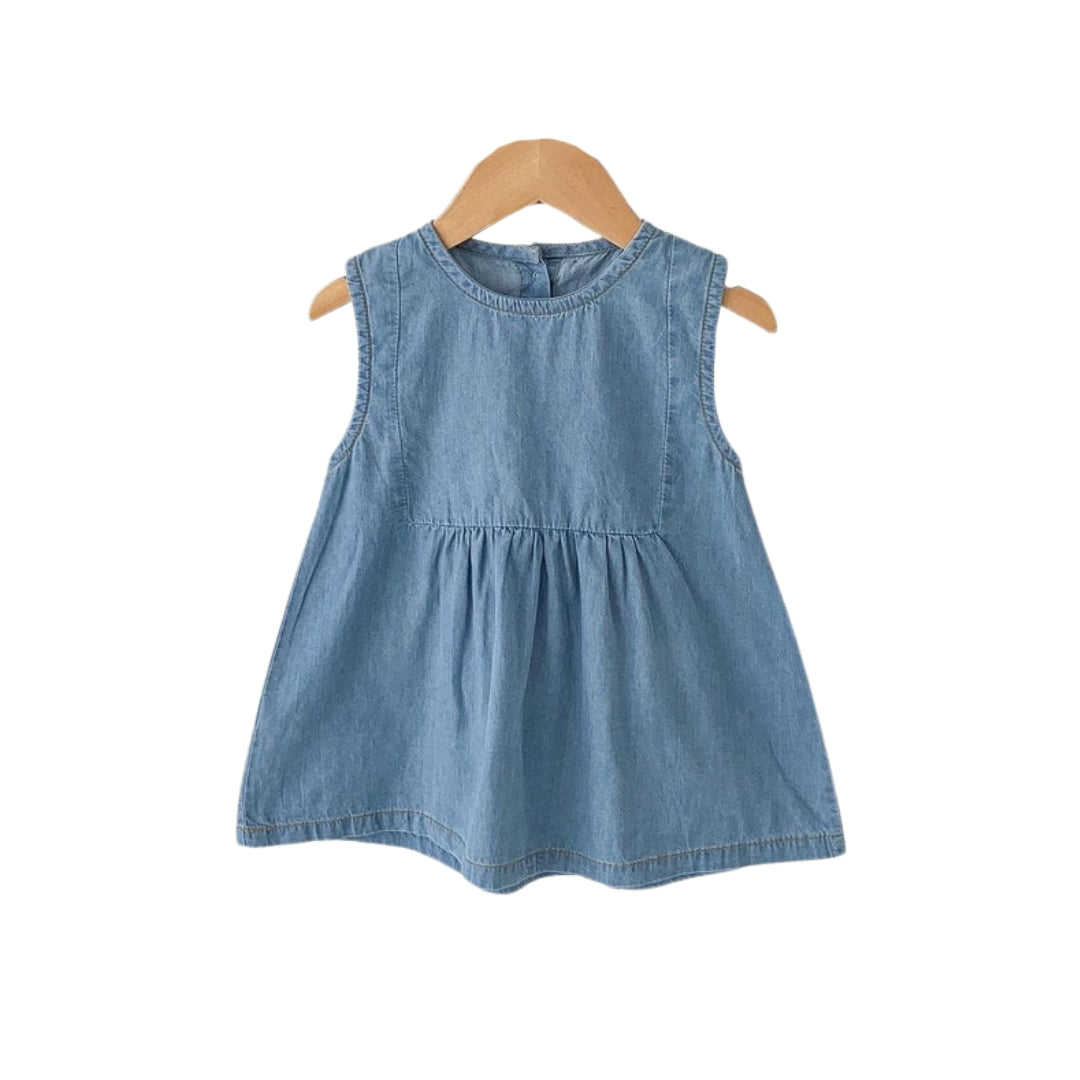 MACARRONI VESTIDO SIN MANGA TIPO MEZCLILLA