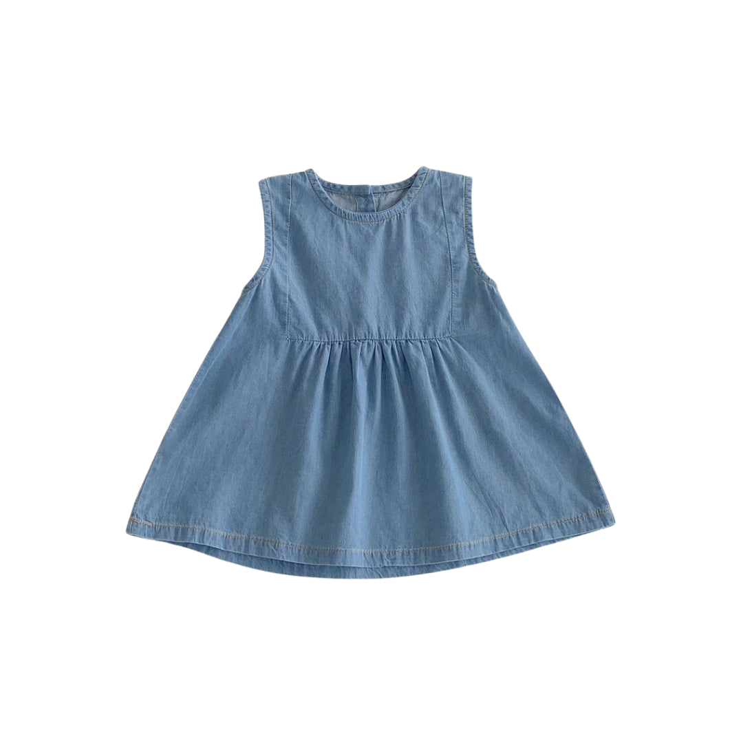 MACARRONI VESTIDO SIN MANGA TIPO MEZCLILLA