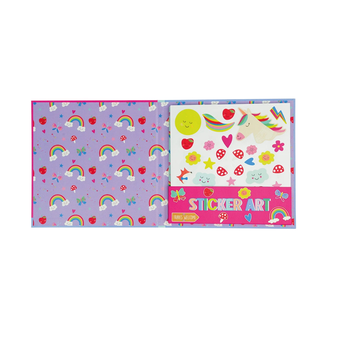 ARTE CON CALCOMANIAS HADAS & ARCOIRIS