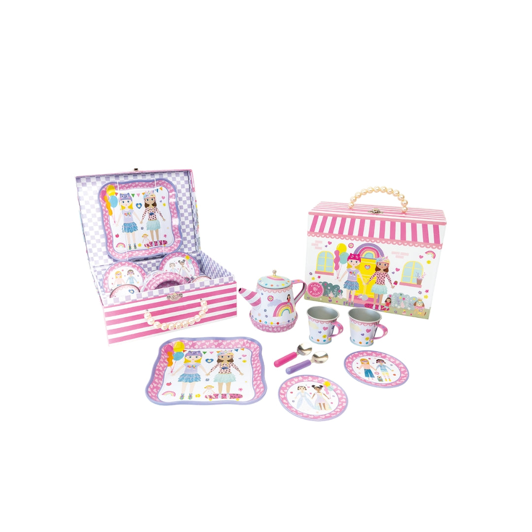 JUEGO DE TÉ MUSICAL DE 9 PIEZAS MEJORES AMIGOS