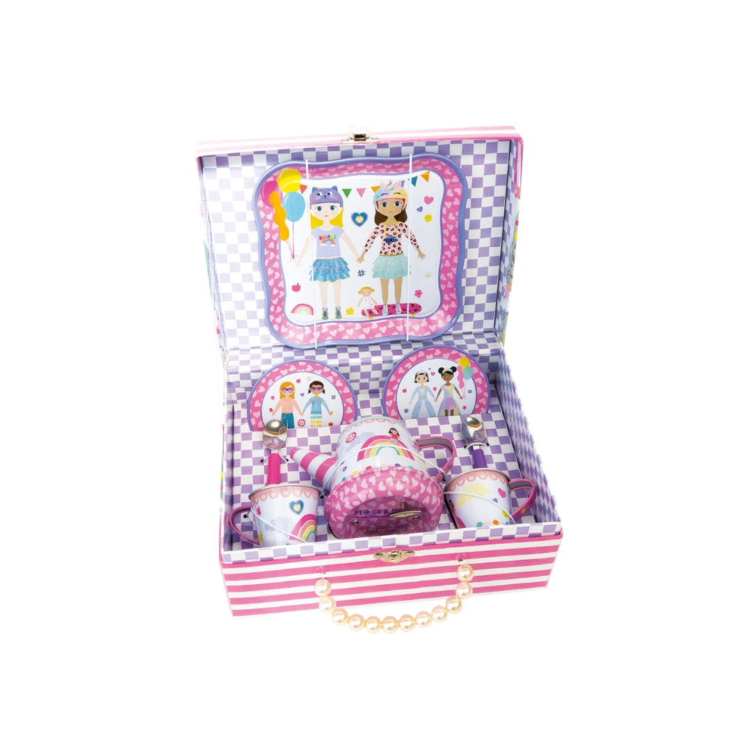 JUEGO DE TÉ MUSICAL DE 9 PIEZAS MEJORES AMIGOS