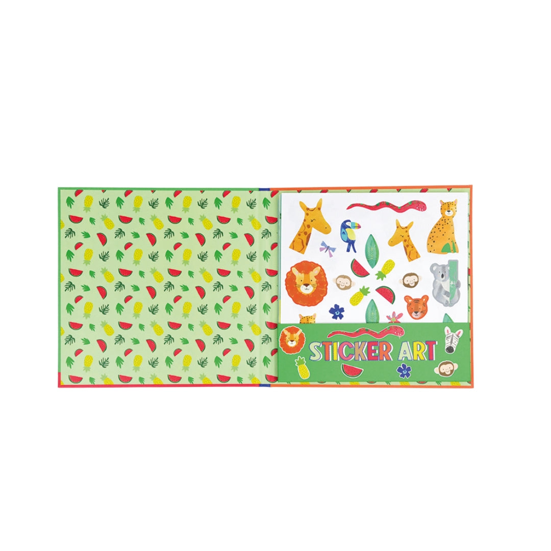 ARTE CON CALCOMANIAS JUNGLA