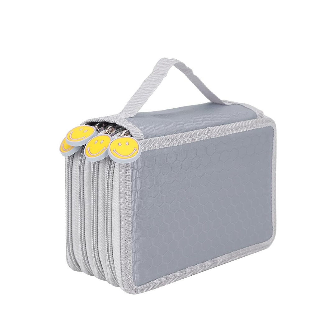 ESTUCHERA HAPPY FACE GRIS