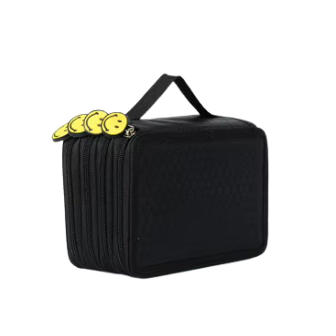 ESTUCHERA HAPPY FACE NEGRA