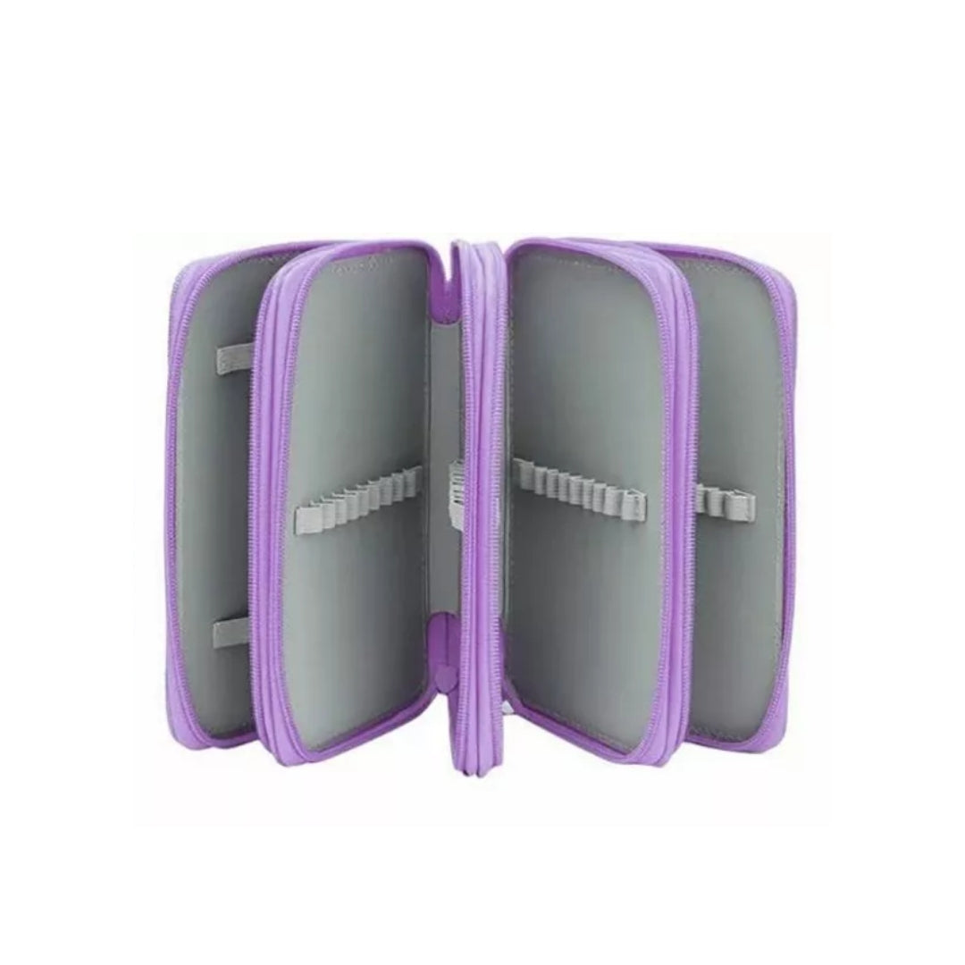 ESTUCHERA HAPPY FACE MORADA