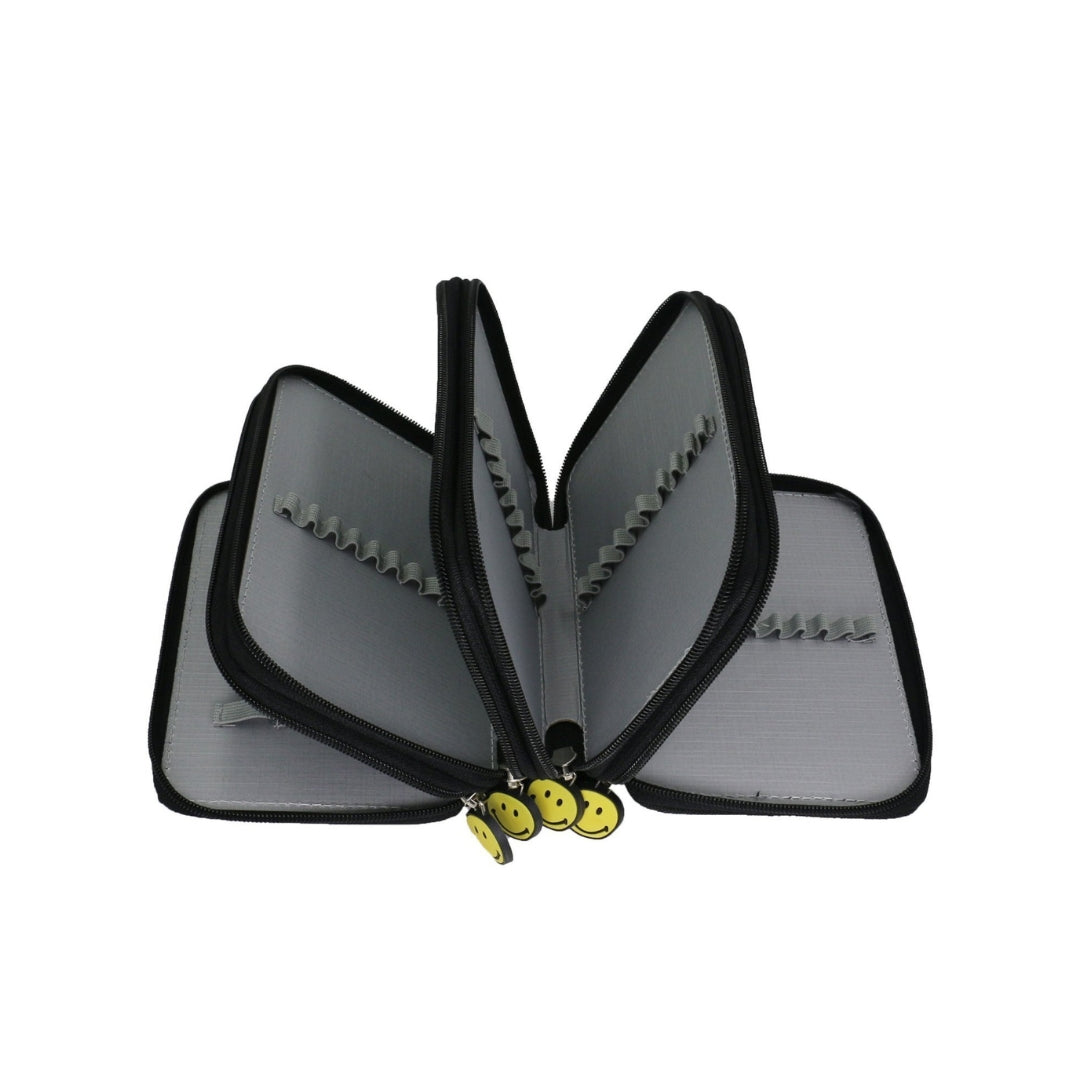 ESTUCHERA HAPPY FACE NEGRA