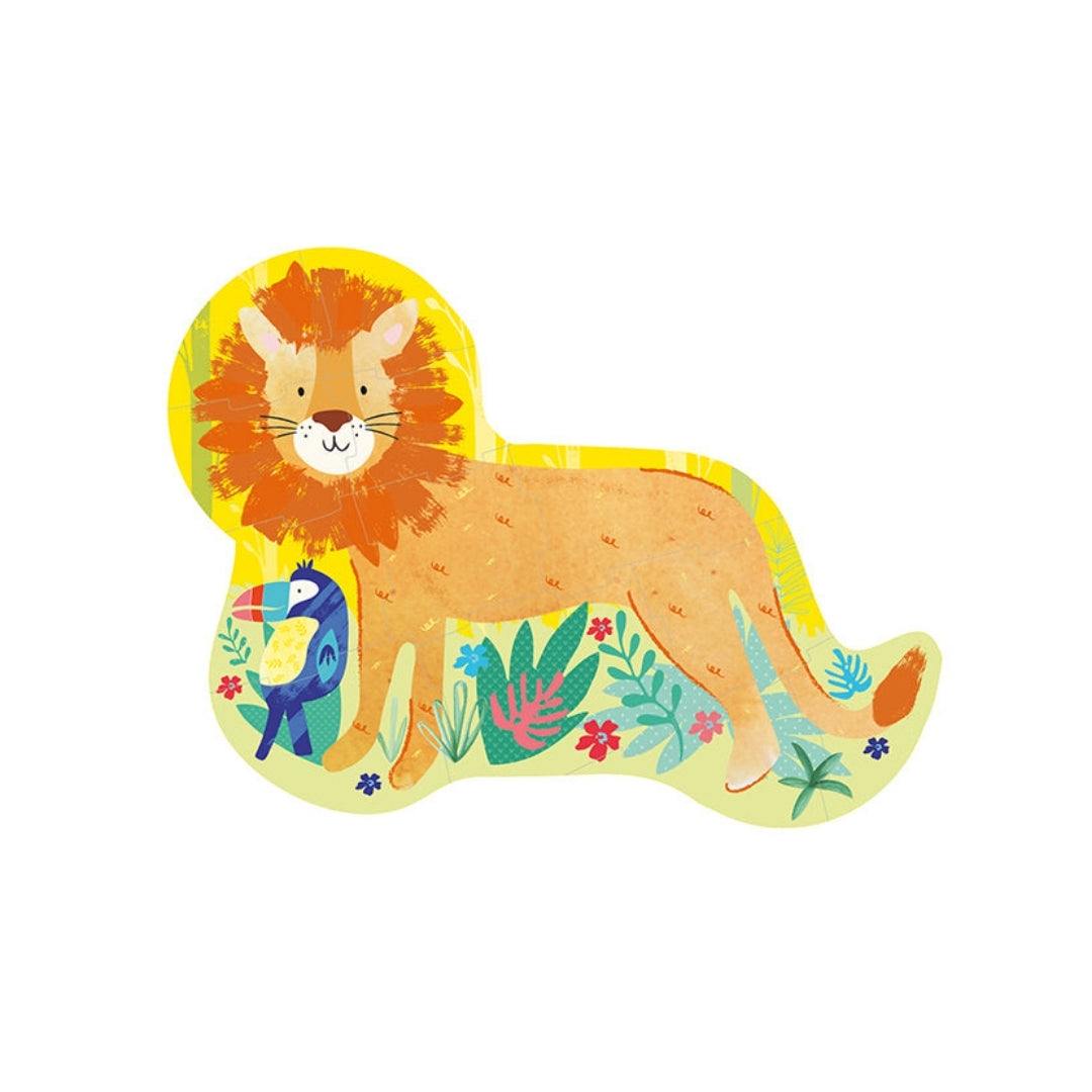 ROMPECABEZAS DE 12 PIEZAS EN  CAJA CON FORMA DE LEÓN