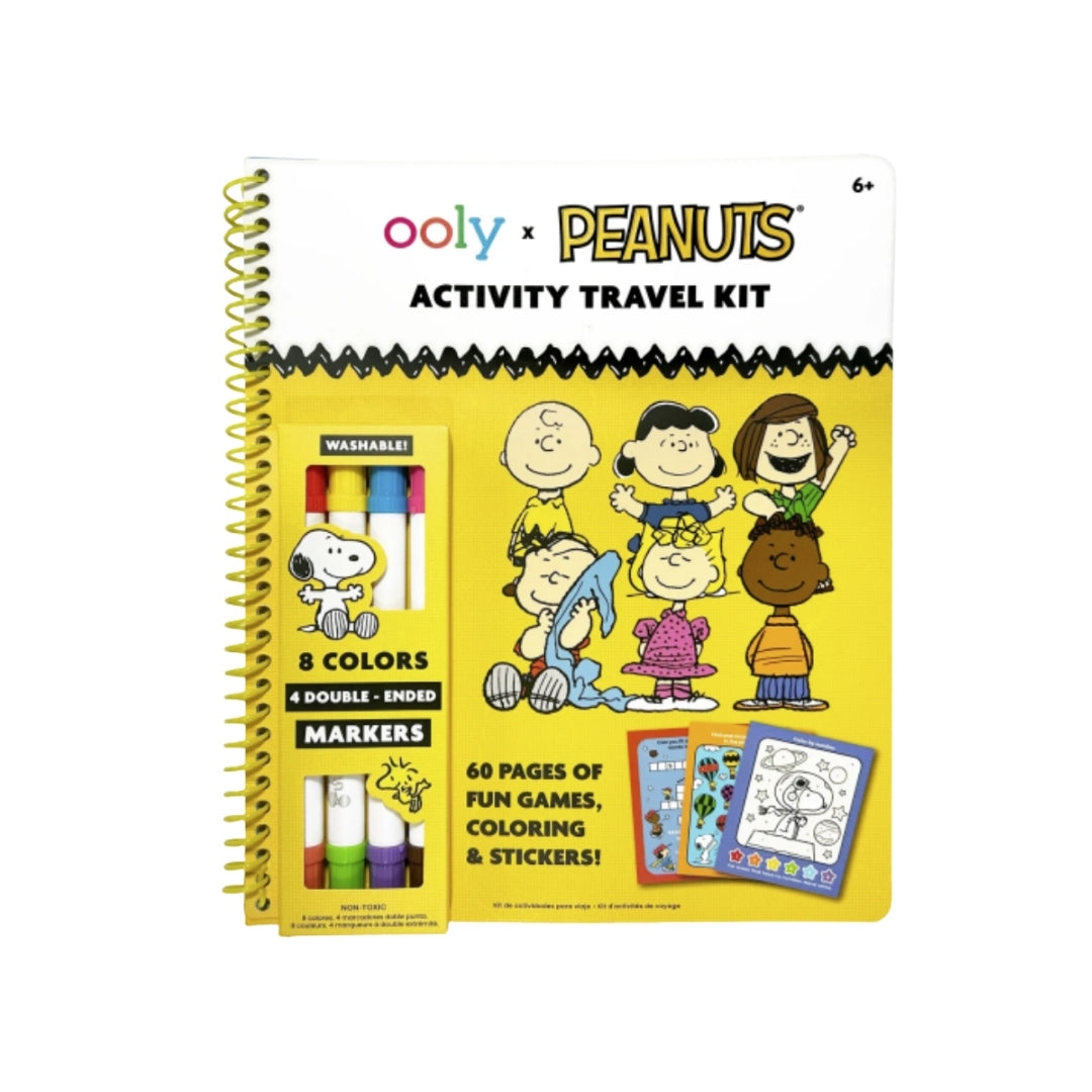 KIT DE VIAJE ACTIVIDADES Y MARCADORES DE DOBLE PUNTA PEANUTS
