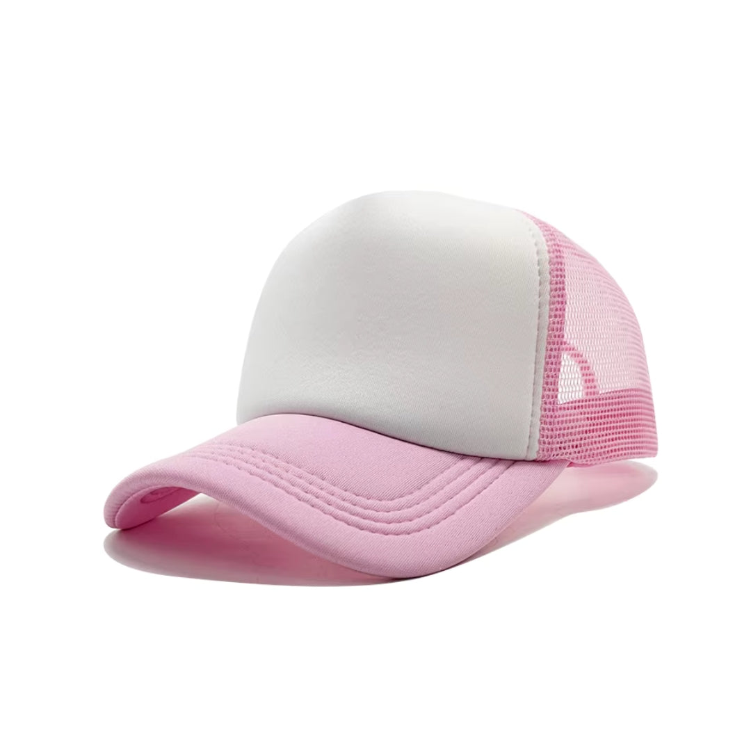 Gorra De Malla Rosa