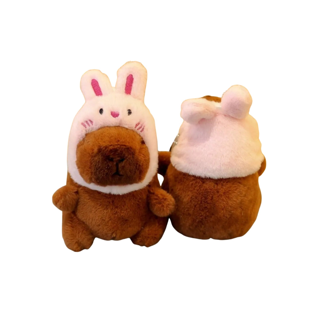 Peluche Capibara Con Gorro De Conejo