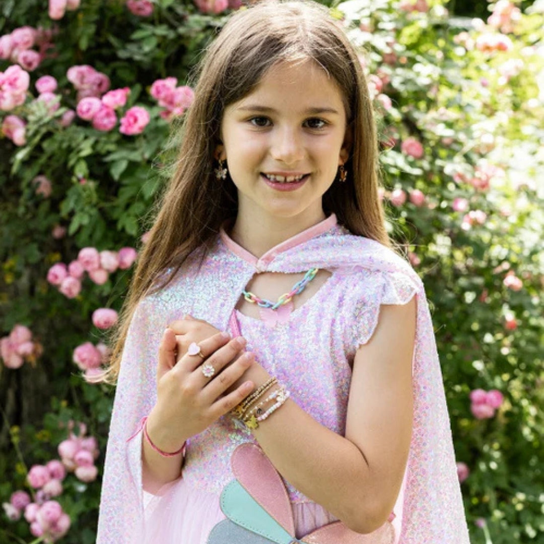 Capa de Lentejuelas Rosa