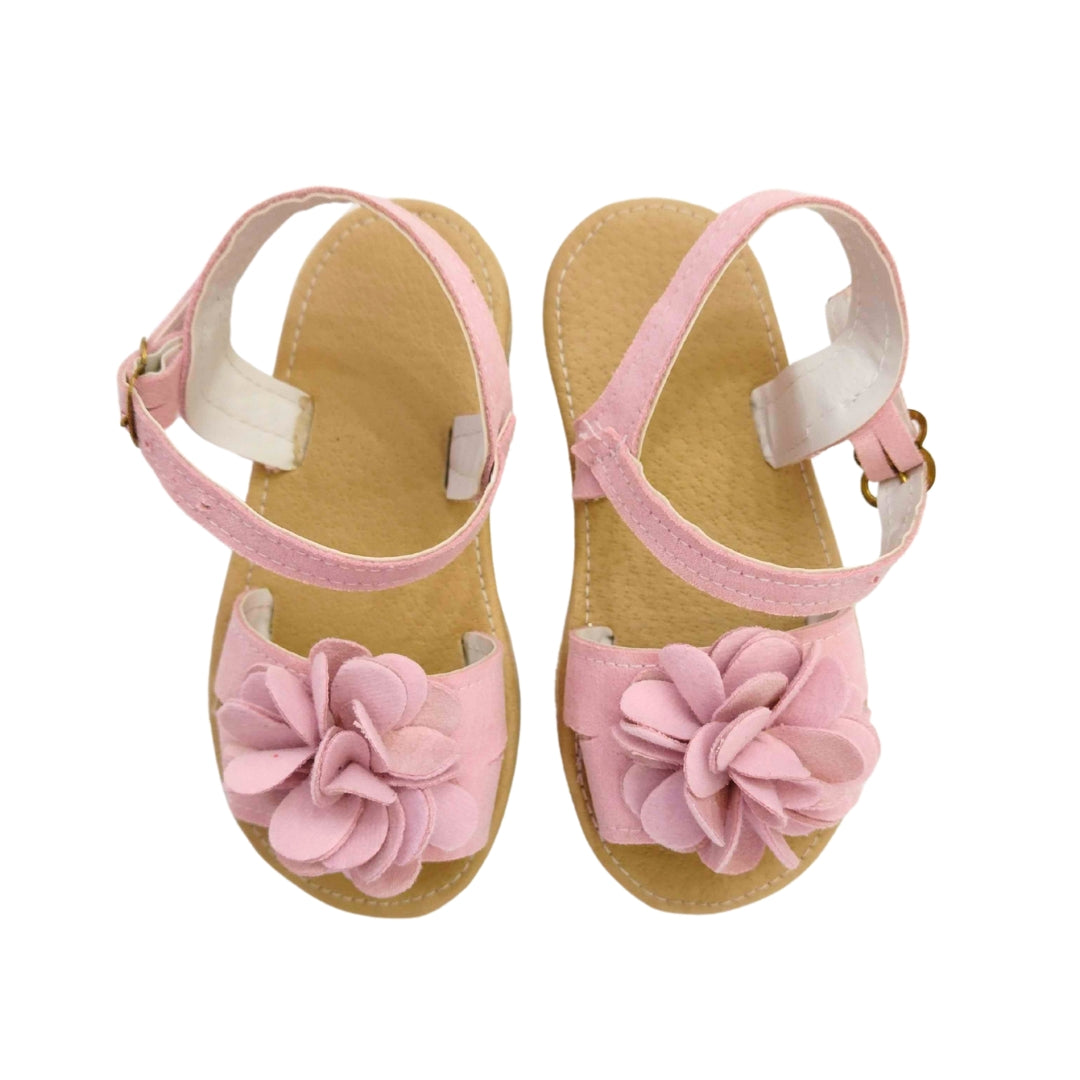 HUARACHE CON FLORES ROSAS