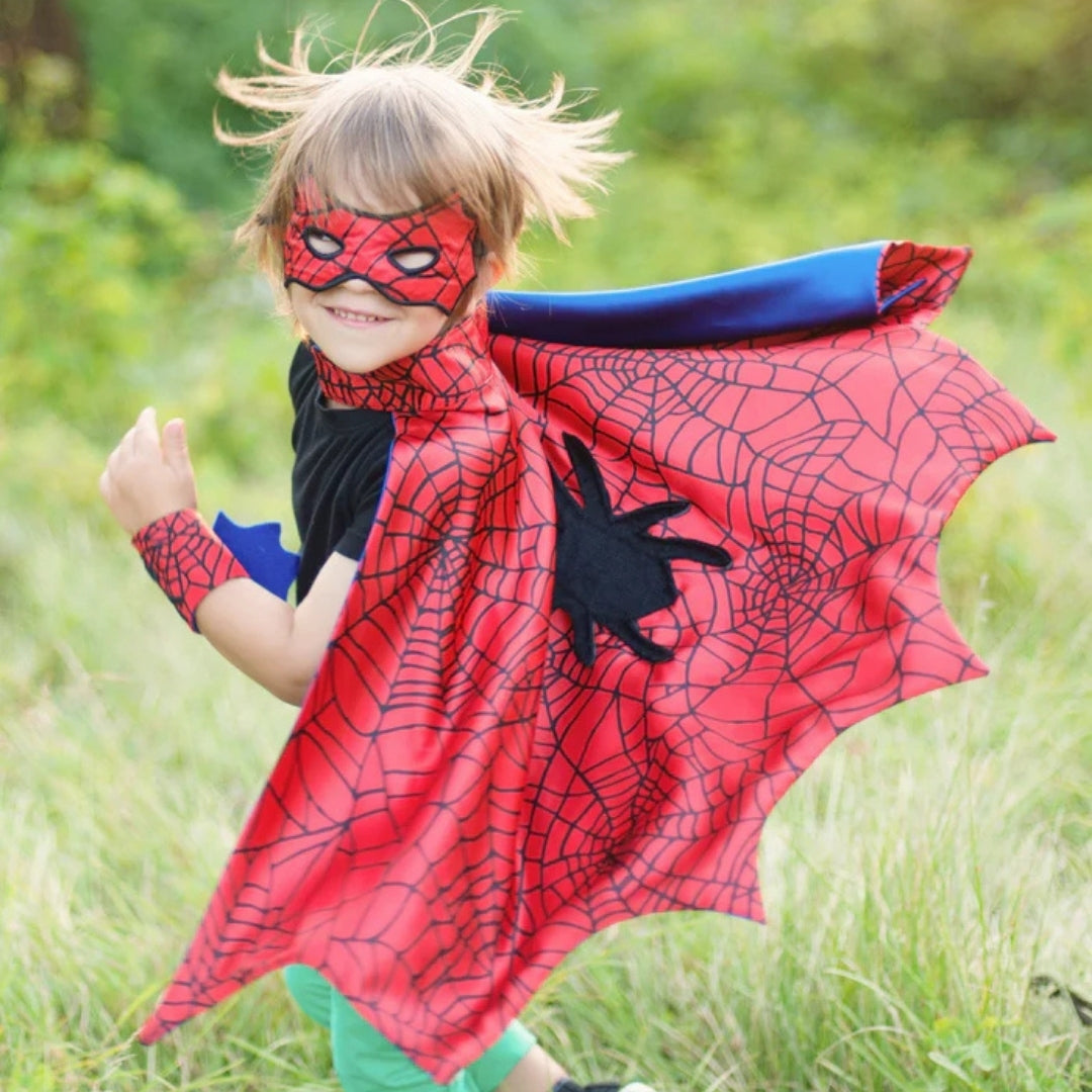Capa de Araña con Máscara y Muñequeras