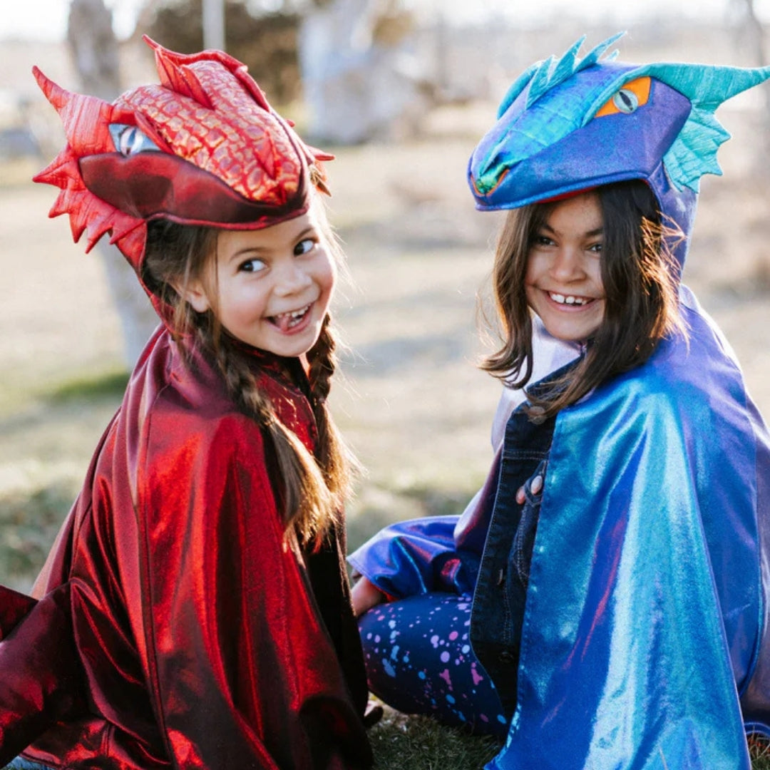 Capa de Dragón Metálico Rubí