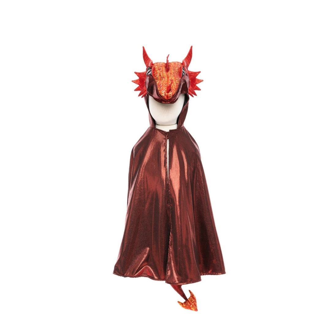 Capa de Dragón Metálico Rubí