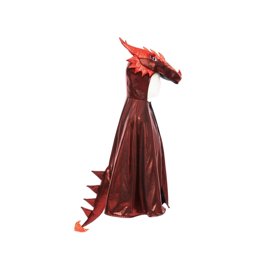 Capa de Dragón Metálico Rubí