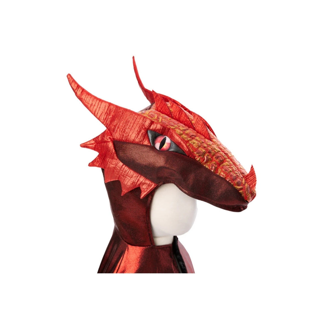 Capa de Dragón Metálico Rubí