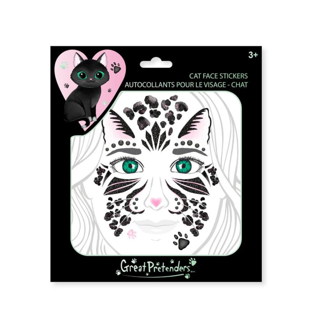 BLACK CAT FACE STICKERS