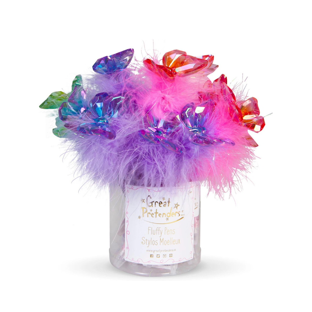 BUTTERFLY GEM FLUFFY PENS