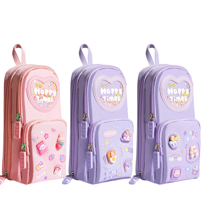 Estuchera Morada Kawaii