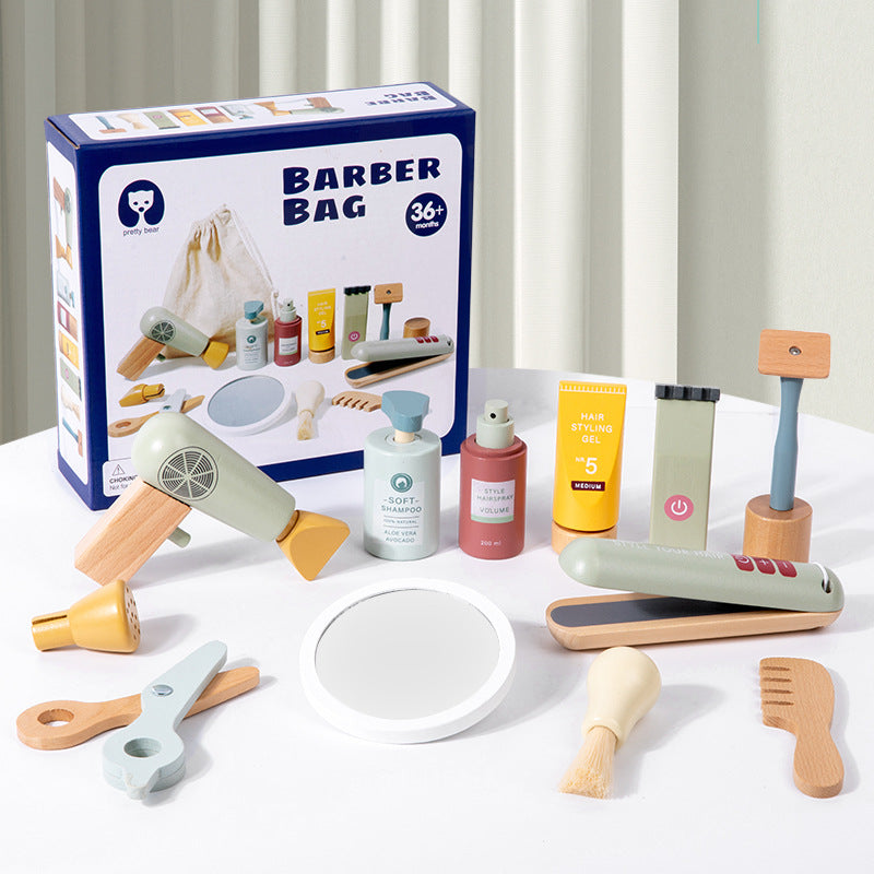 JUEGO DE MADERA BARBER BAG