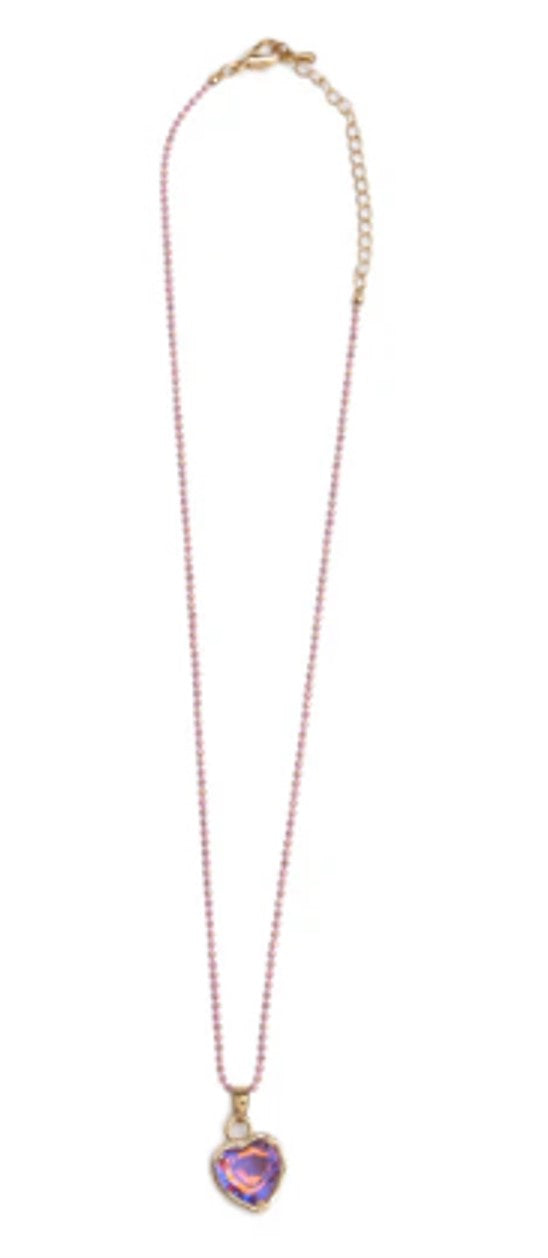 COLLAR CORAZON LILA LOVE