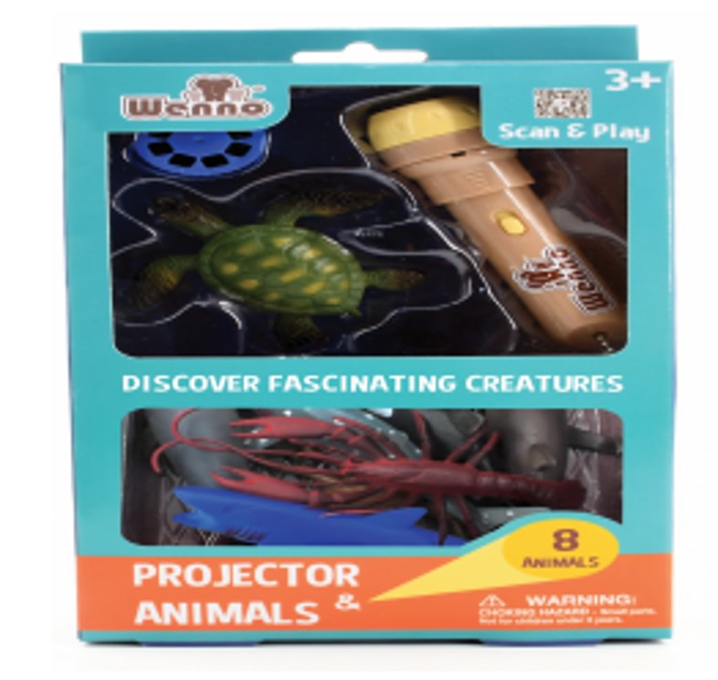 WENNO JUEGO DE ANIMALES MARINOS CON PROYECTOR DE LINTERNA
