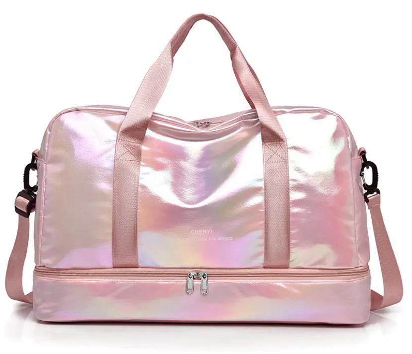 MALETA HOLOGRAFICA ROSA