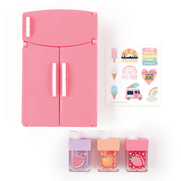 MAKE IT REAL MINI REFRIGERADOR SET BRILLO DE LABIOS