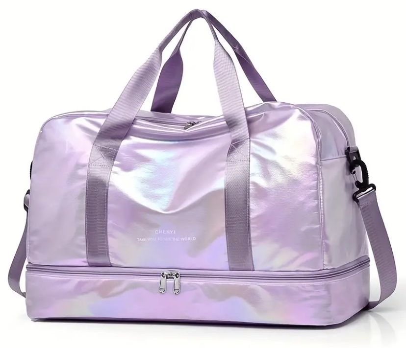 MALETA HOLOGRAFICA MORADA