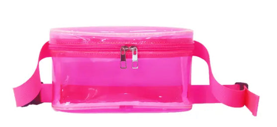 RIÑONERA TRANSPARENTE ROSA