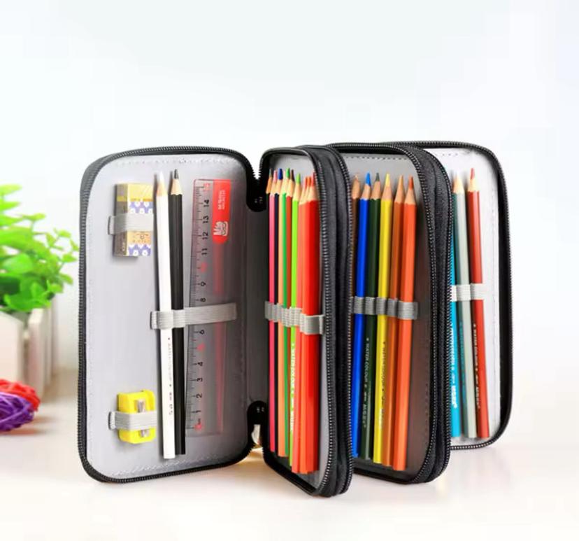 ESTUCHERA HAPPY FACE NEGRA