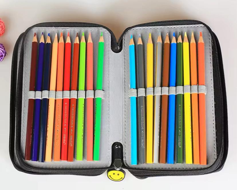 ESTUCHERA HAPPY FACE MORADA