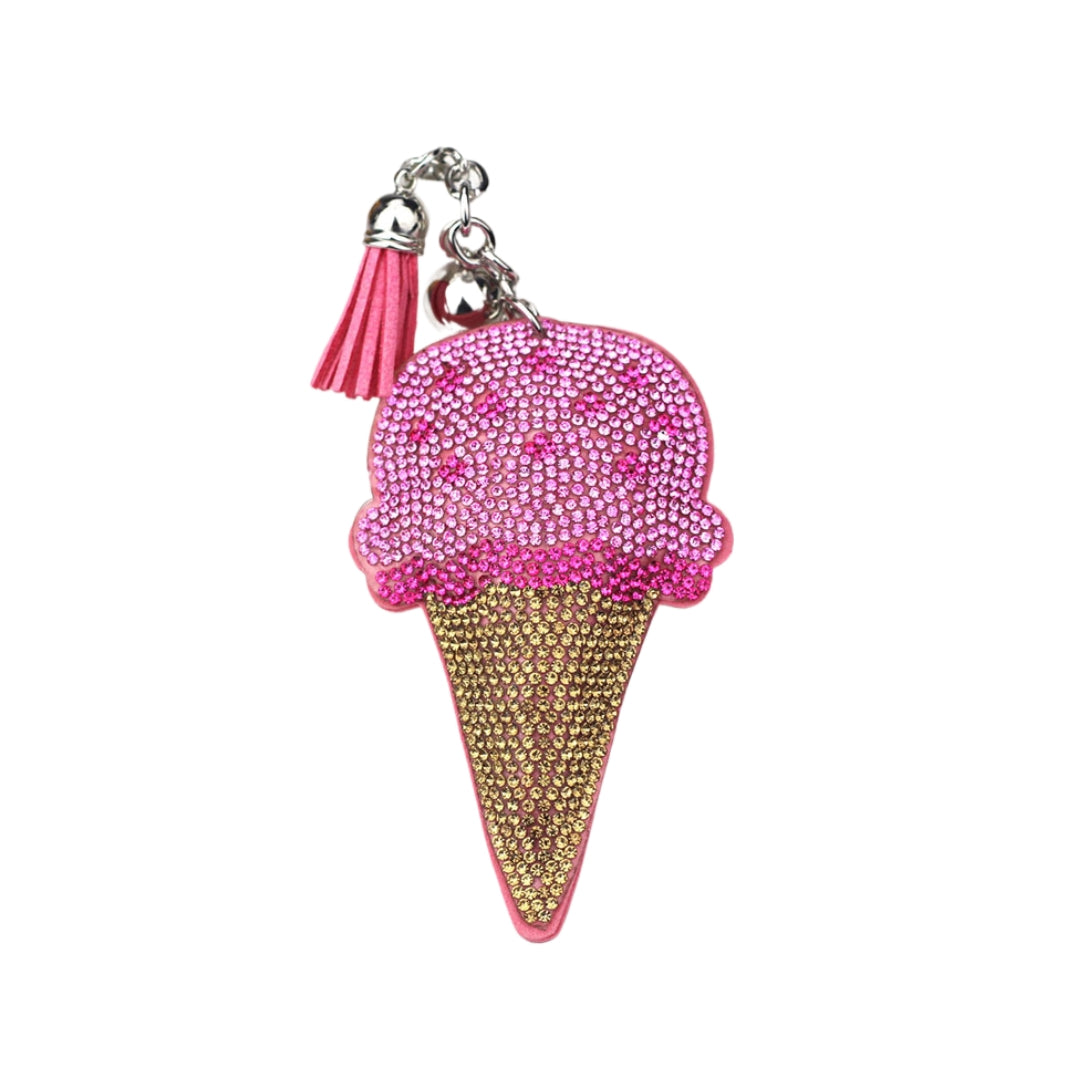 Llavero Helado Rosa