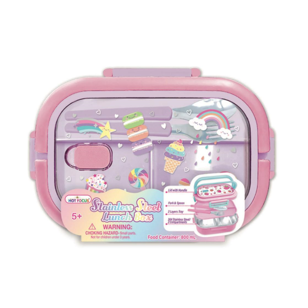 HOT FOCUS BENTO BOX ACERO ARCOIRIS