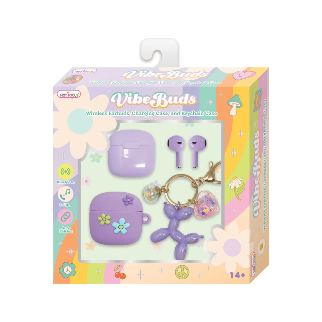 HOT FOCUS AUDIFONOS CON LLAVERO MORADO