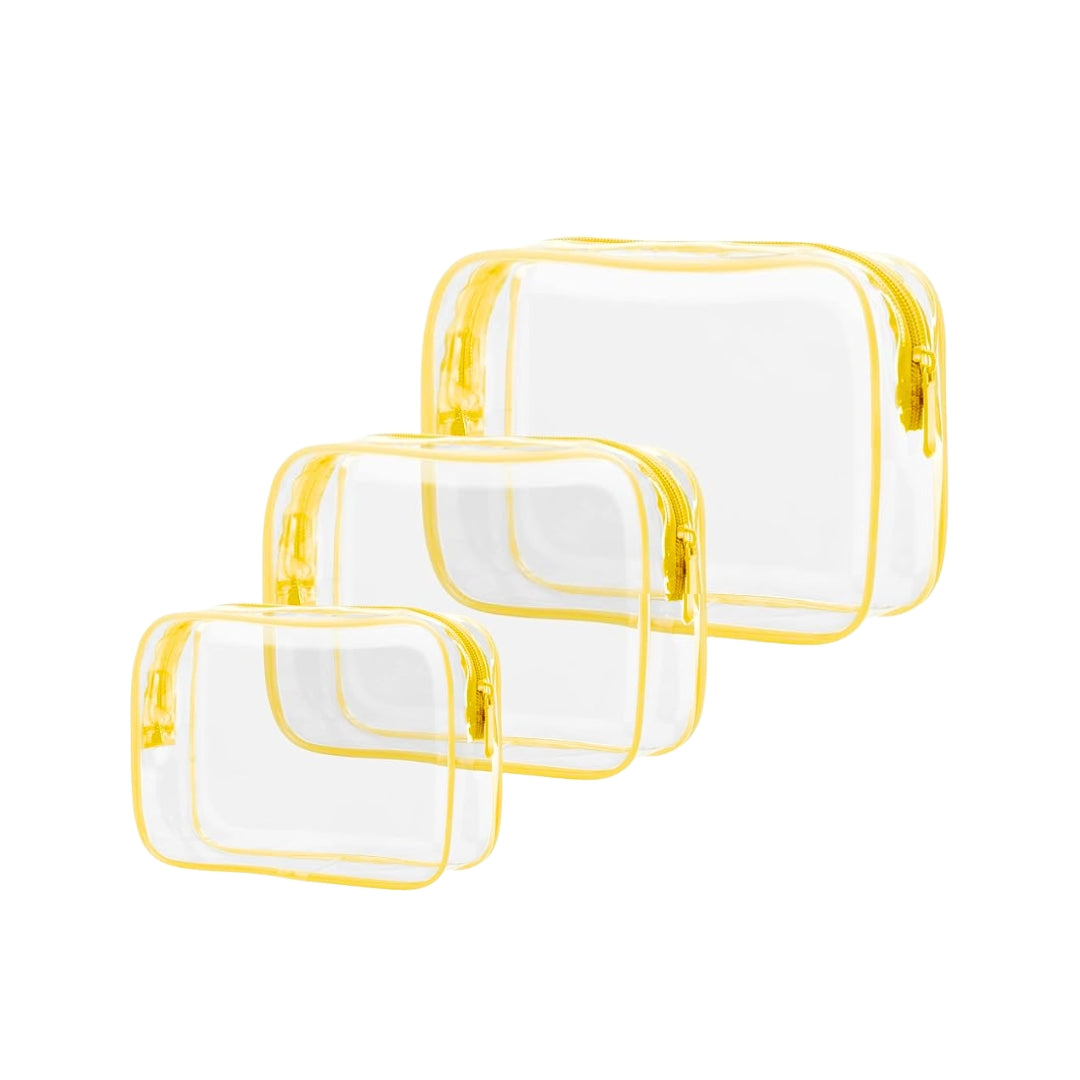 Combo Estuches Transparentes Amarillo