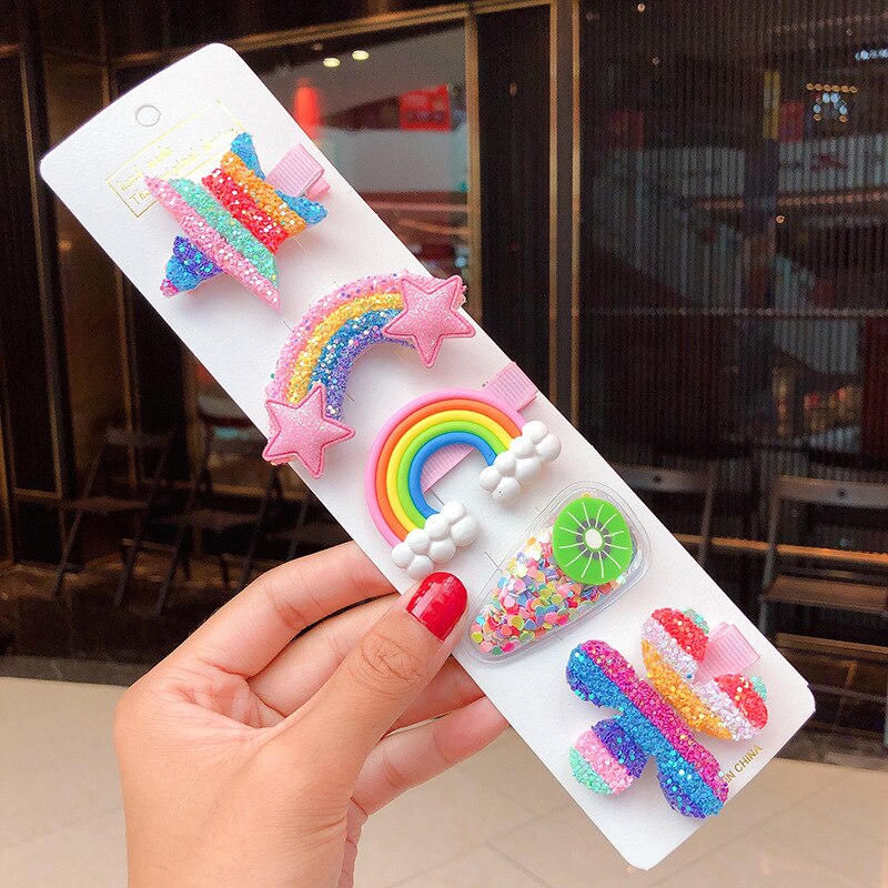 CLIPS ARCOIRIS GLITTER