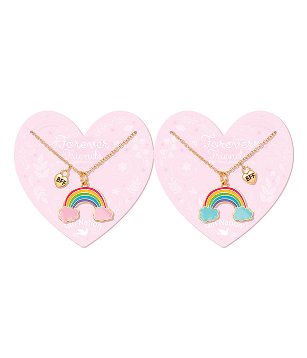 GIRL NATIONDUETO COLLARES  ARCOIRIS AMIGAS POR SIEMPRE