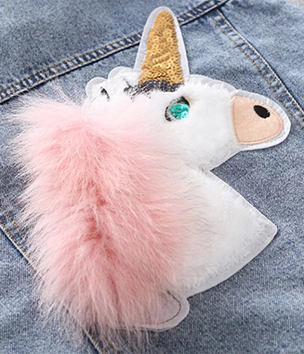 CHAMARRA DE MEZCLILLA UNICORNIO