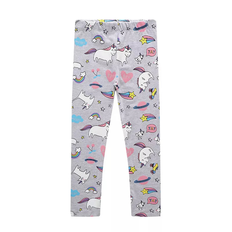  Leggings de unicornio para niña, leggings de arco iris